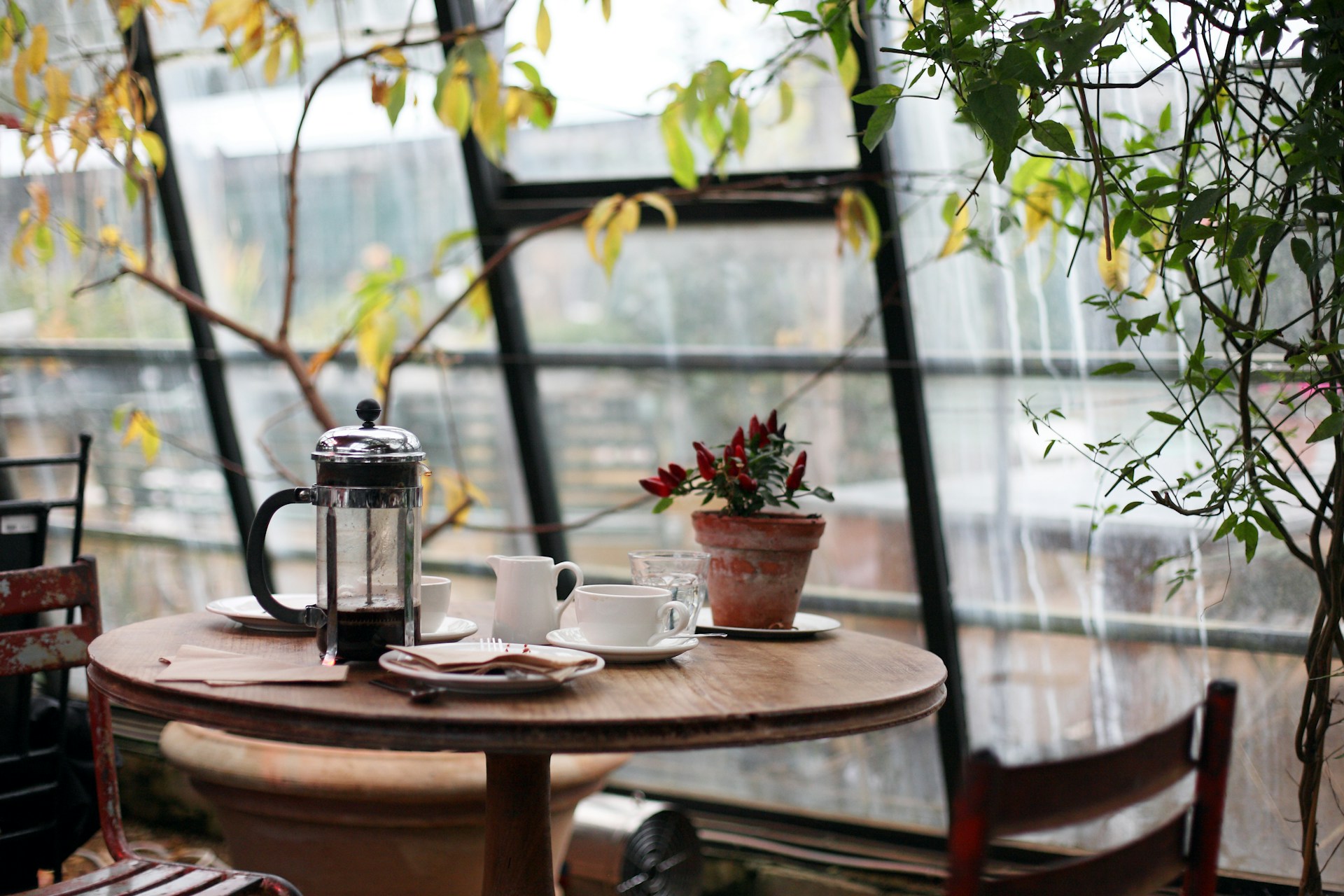 coffee table in café